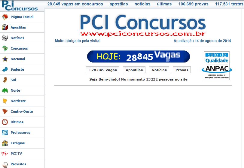 Site PCI Concursos